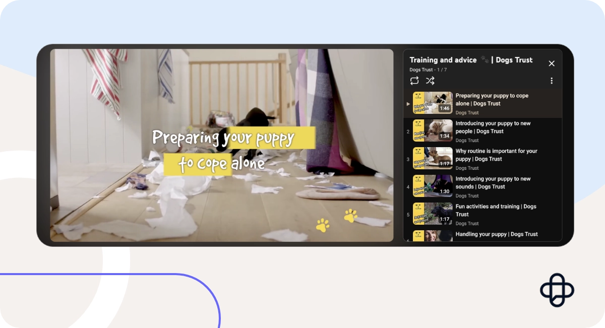 An example of a brand leveraging playlists as a part of their YouTube marketing strategy.